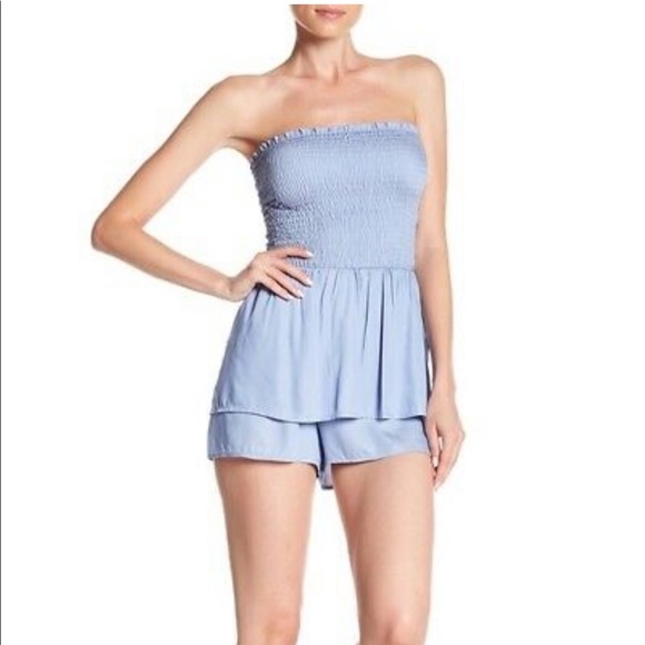 Nordstrom Red Strapless Smock Romper - Picture 9 of 12
